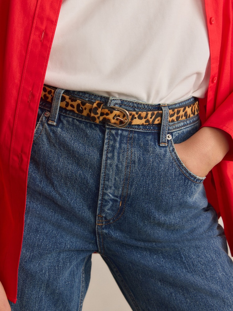 Animal Leather Skinny Belt - Image 3 of 3