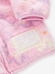Pink Printed Hooded Zip Through Fleece Jacket (3mths-7yrs) - Image 8 of 8
