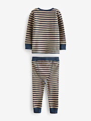 Brown/Blue Transport Long Sleeve 3 Pack Pyjamas Set (9mths-8yrs) - Image 5 of 7