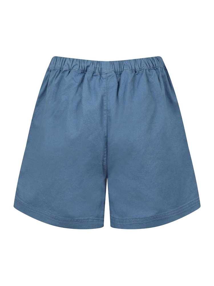 Weird Fish Blue Jardin Cotton Twill Shorts - Image 5 of 5