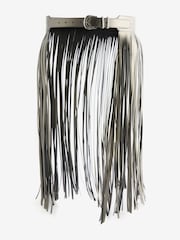 Pewter Wide Fringe Belt - Image 5 of 6