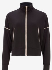 Mint Velvet Black Zip Front Sweatshirt - Image 3 of 4