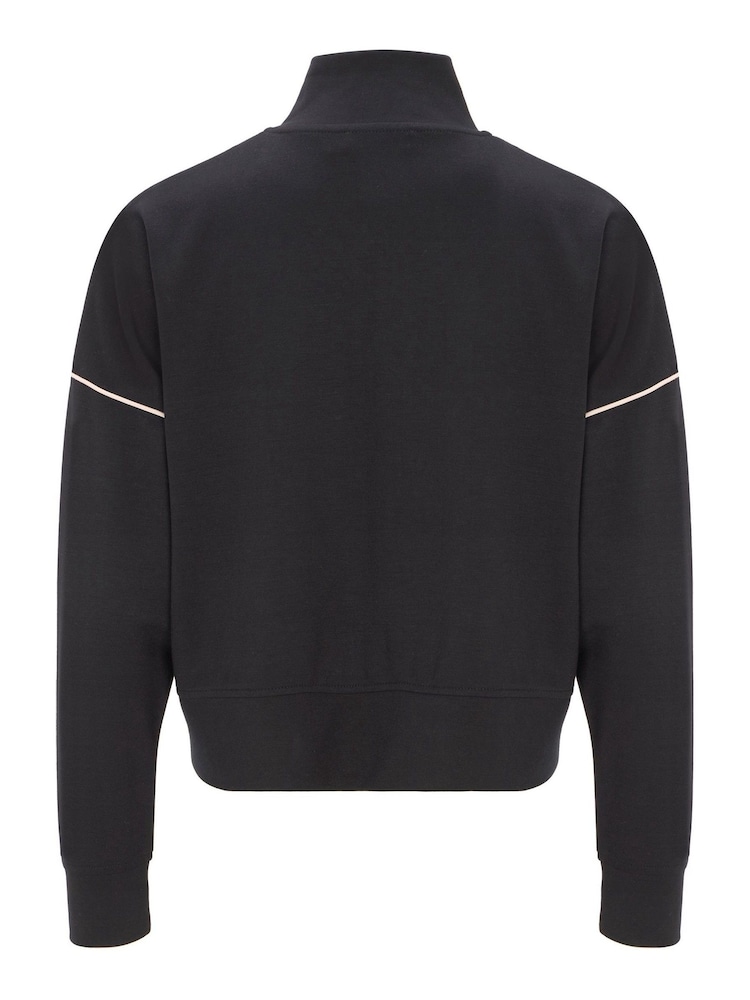 Mint Velvet Black Zip Front Sweatshirt - Image 4 of 4 Mint Velvet Black Zip Front Sweatshirt - Image 4 of 4