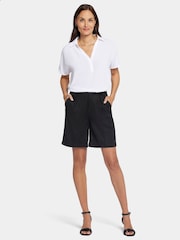 NYDJ Natural Relaxed Stretch Linen Shorts - Image 3 of 7