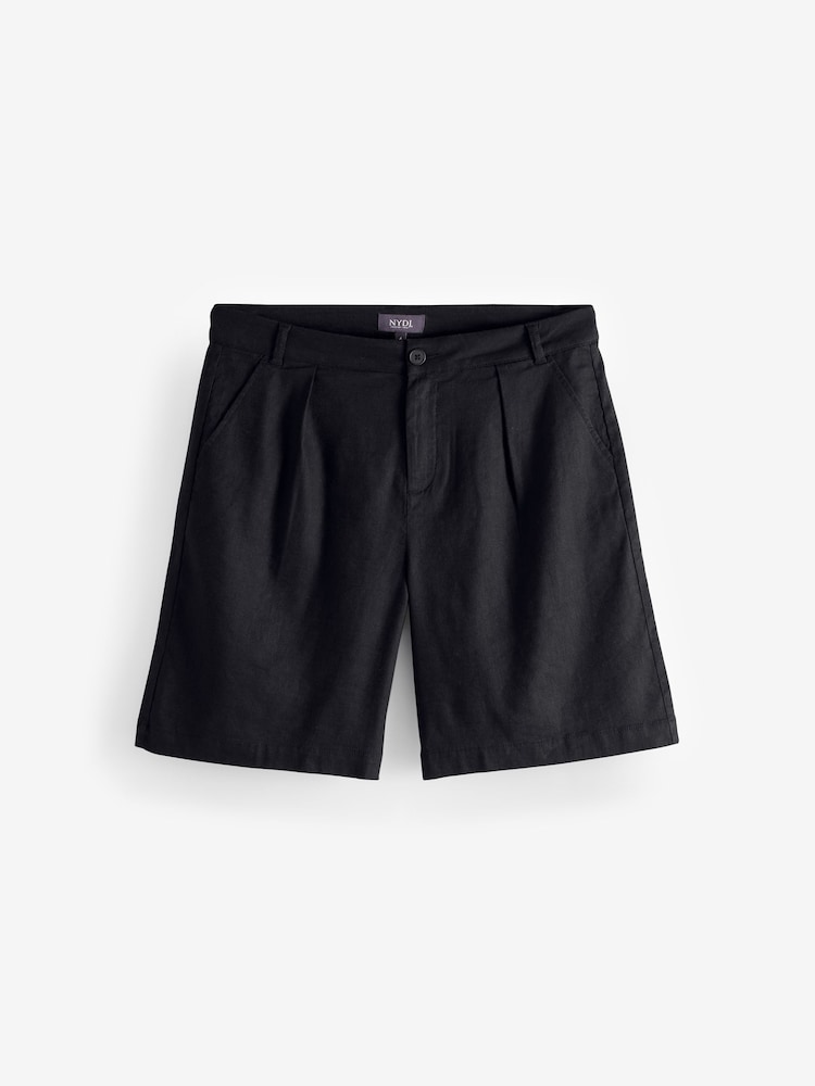 NYDJ Natural Relaxed Stretch Linen Shorts - Image 7 of 7