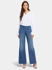 NYDJ Blue High Rise Teresa Wide Leg Jeans - Image 1 of 7