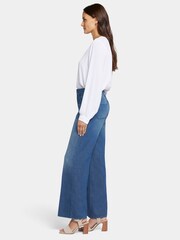 NYDJ Blue High Rise Teresa Wide Leg Jeans - Image 4 of 7