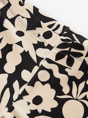 Black/ Ecru Floral Print Cycle Shorts (3-16yrs) - Image 7 of 7