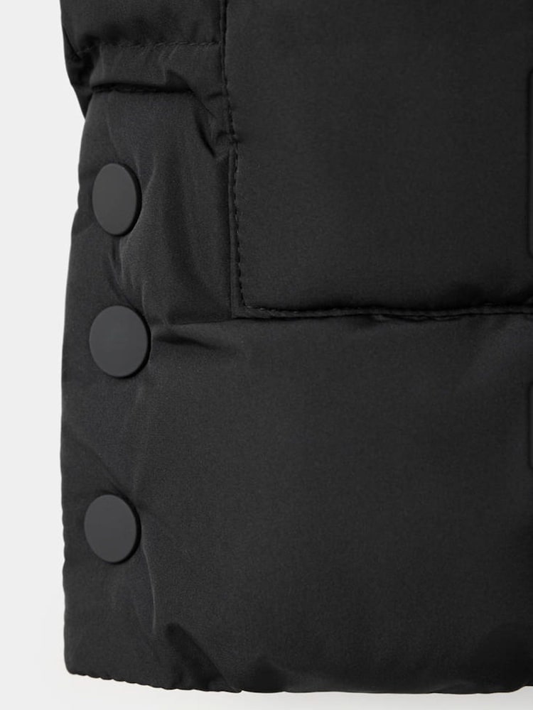 Mango Black Padded Hooded Gilet Tokyo - Image 2 of 3