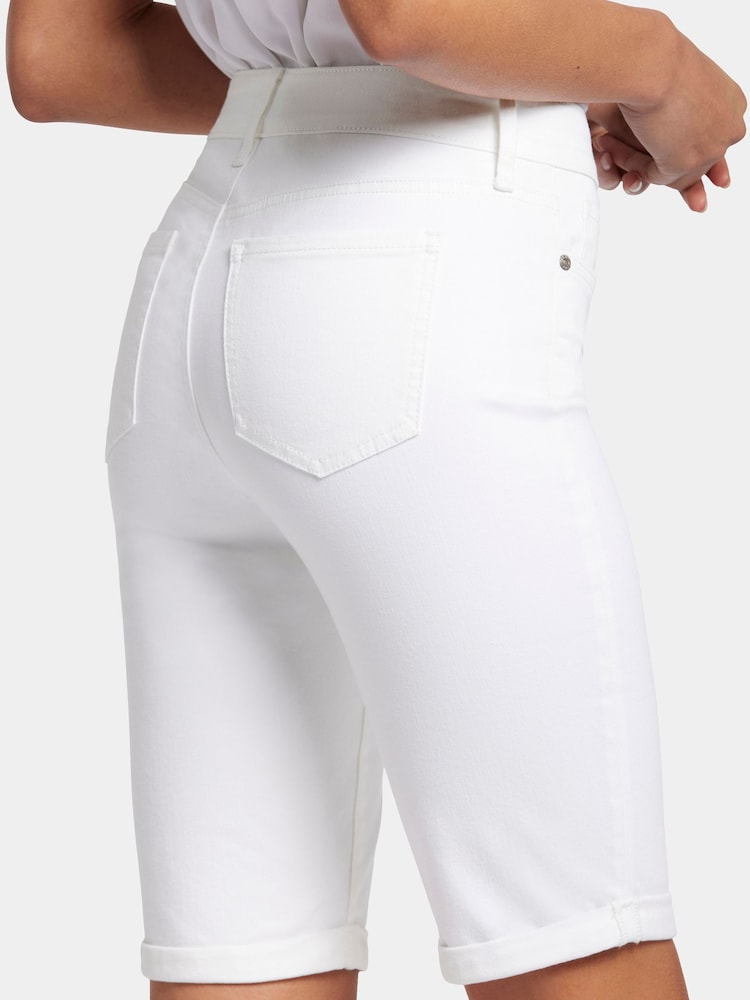 NYDJ Briella Denim White Shorts - Image 6 of 6