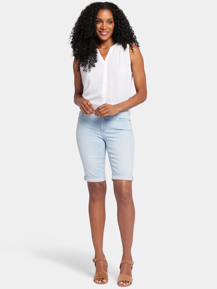 NYDJ Briella Denim White Shorts - Image 1 of 6