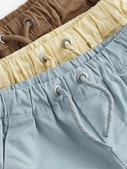 Tan/Blue/Lemon Pull On Shorts 3 Pack (3mths-7yrs) - Image 6 of 6