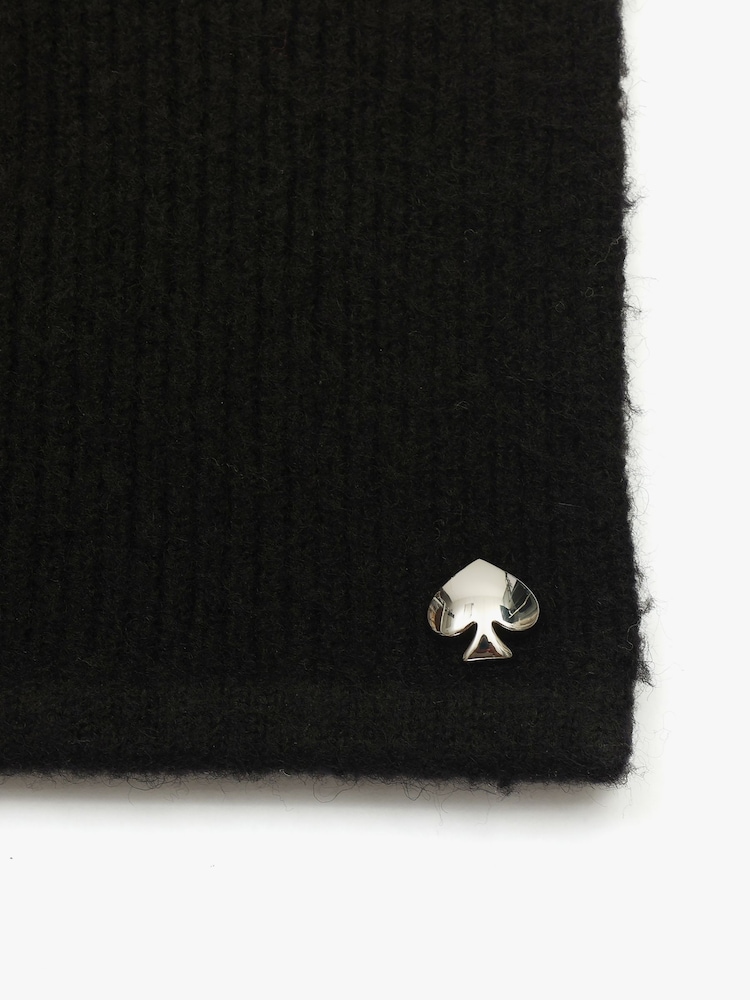 Kate Spade Black New York Spade Knit Scarf - Image 4 of 4 Kate Spade Black New York Spade Knit Scarf - Image 4 of 4
