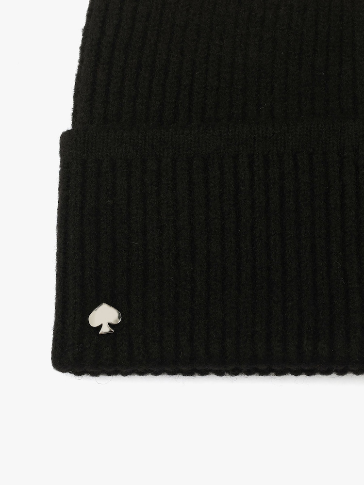 Kate Spade Black New York Spade Beanie - Image 4 of 4 Kate Spade Black New York Spade Beanie - Image 4 of 4