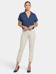 NYDJ Margot Girlfriend White Jeans - Image 4 of 7