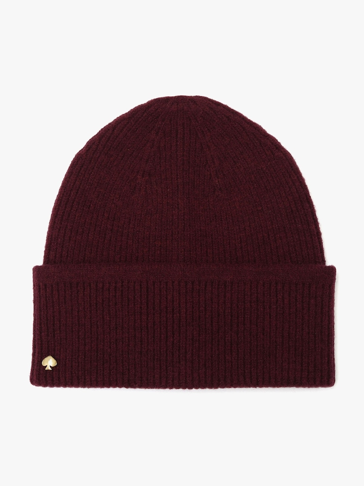 Kate Spade Red New York Spade Beanie - Image 1 of 4 Kate Spade Red New York Spade Beanie - Image 1 of 4