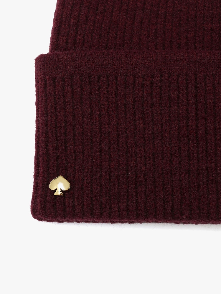 Kate Spade Red New York Spade Beanie - Image 4 of 4 Kate Spade Red New York Spade Beanie - Image 4 of 4