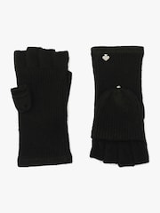 Kate Spade Black New York Spade Knit Pop Top Mitten Set - Image 1 of 4