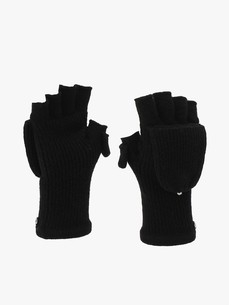 Kate Spade Black New York Spade Knit Pop Top Mitten Set - Image 2 of 4 Kate Spade Black New York Spade Knit Pop Top Mitten Set - Image 2 of 4
