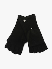Kate Spade Black New York Spade Knit Pop Top Mitten Set - Image 3 of 4