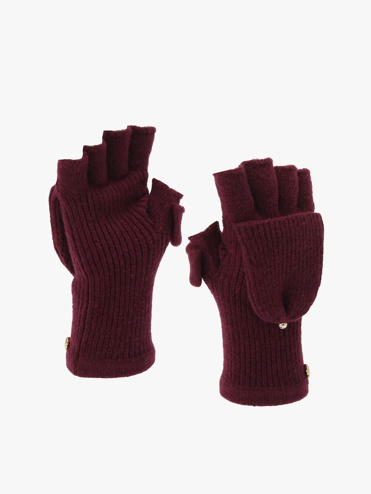Kate Spade Red New York Spade Knit Pop Top Mitten Set - Image 2 of 4 Kate Spade Red New York Spade Knit Pop Top Mitten Set - Image 2 of 4
