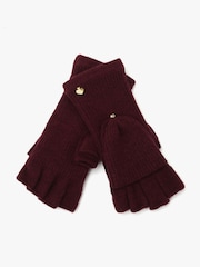 Kate Spade Red New York Spade Knit Pop Top Mitten Set - Image 3 of 4