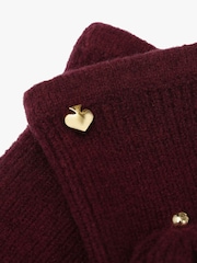 Kate Spade Red New York Spade Knit Pop Top Mitten Set - Image 4 of 4