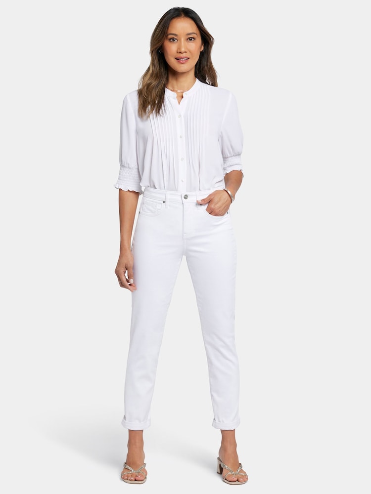 NYDJ Margot Girlfriend White Jeans - Image 1 of 7