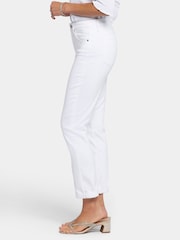 NYDJ Margot Girlfriend White Jeans - Image 3 of 7