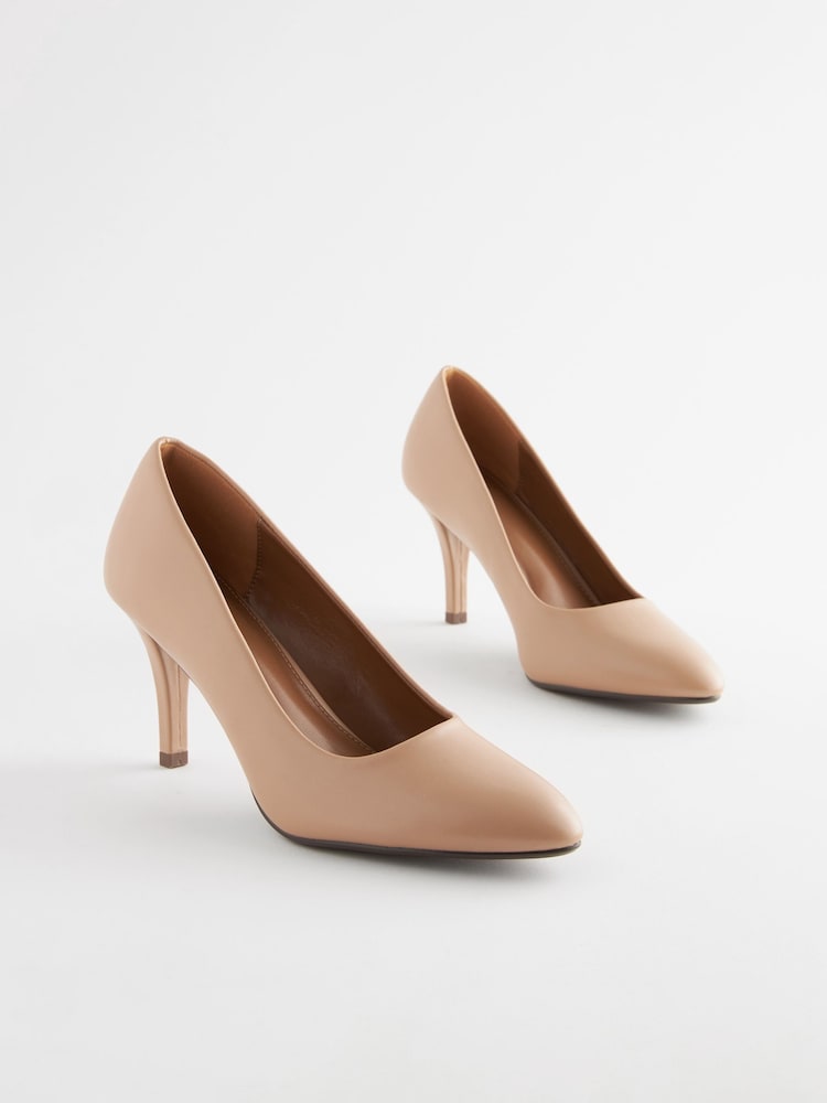 Camel Nude 1 Extra Wide Fit Forever Comfort® Closed Toe Heel Court Shoes - Image 1 of 5