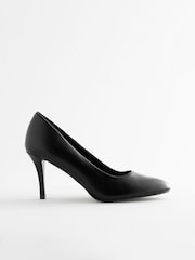 Black Extra Wide Fit Forever Comfort® Closed Toe Heel Court Shoes - Image 2 of 5