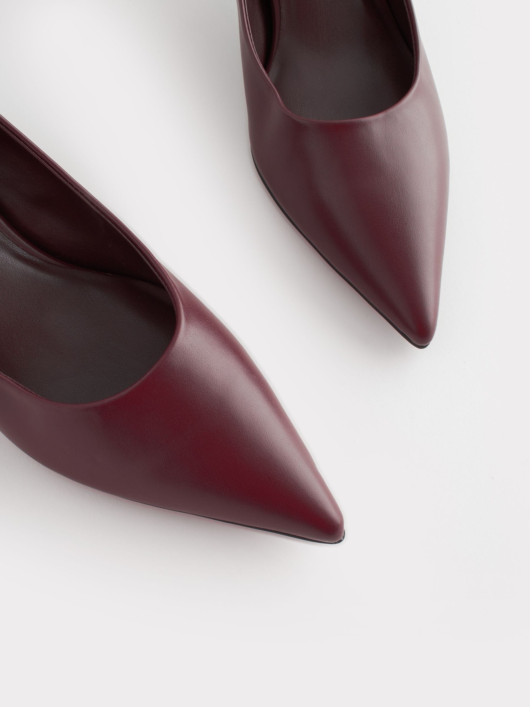 Wide width burgundy heels top