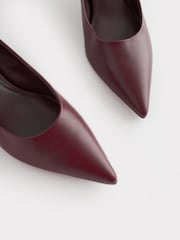 Burgundy Extra Wide Fit Forever Comfort® Kitten Heel Court Shoes - Image 3 of 6