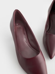 Burgundy Extra Wide Fit Forever Comfort® Kitten Heel Court Shoes - Image 5 of 6