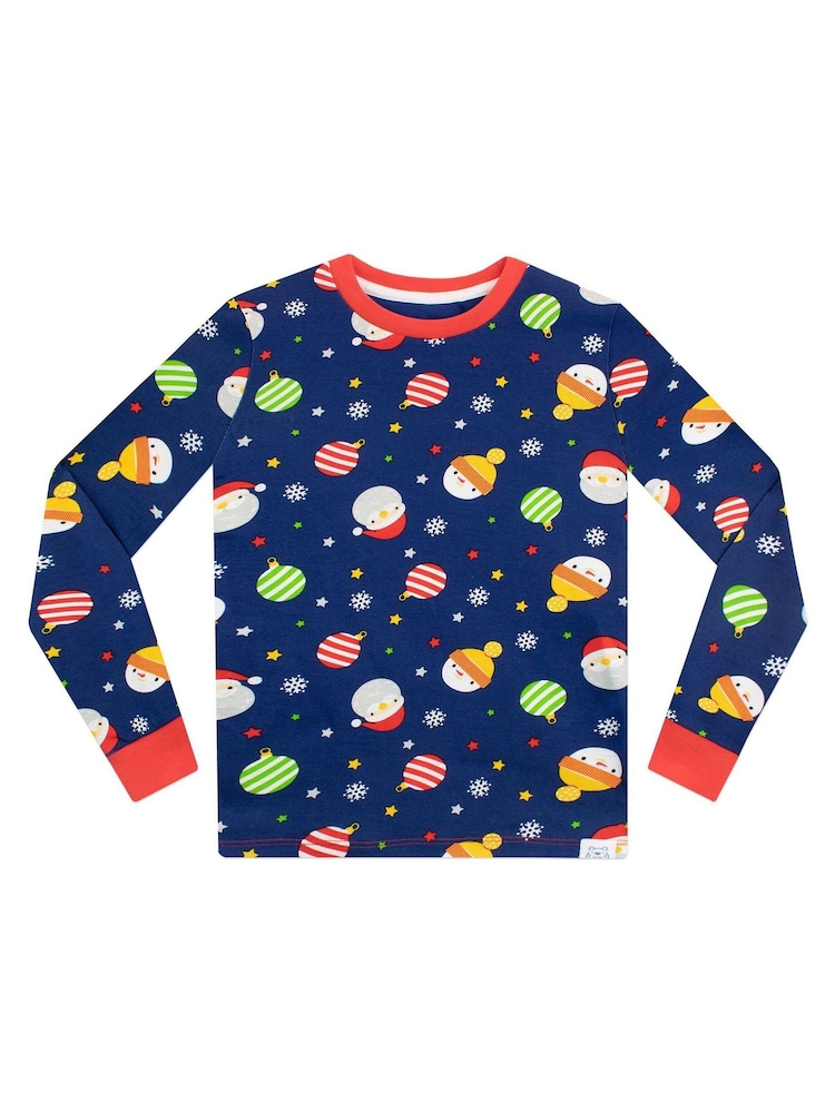 Harry Bear Blue Snug Fit 100% Cotton Christmas Pyjamas - Image 2 of 5