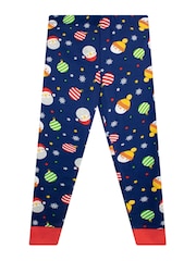 Harry Bear Blue Snug Fit 100% Cotton Christmas Pyjamas - Image 3 of 5