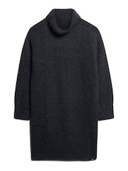 Superdry Blue 100% Cotton Knitted Roll Neck jumper Dress - Image 12 of 22