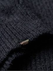 Superdry Blue 100% Cotton Knitted Roll Neck jumper Dress - Image 5 of 5