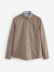 Stone Natural Slim Fit Long Sleeve Oxford Shirt - Image 5 of 7