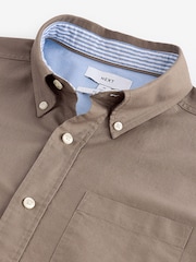 Stone Natural Slim Fit Long Sleeve Oxford Shirt - Image 6 of 7