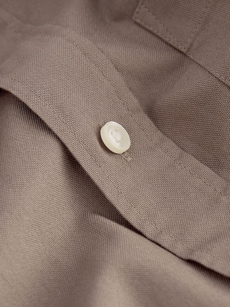 Stone Natural Slim Fit Long Sleeve Oxford Shirt - Image 7 of 7