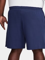 Nike Blue Club Knit 100% Cotton Shorts - Image 2 of 5