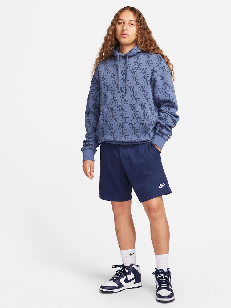 Blau - Nike, Club, Strick-Shorts aus 100 % Baumwolle - Bild 7 von 7