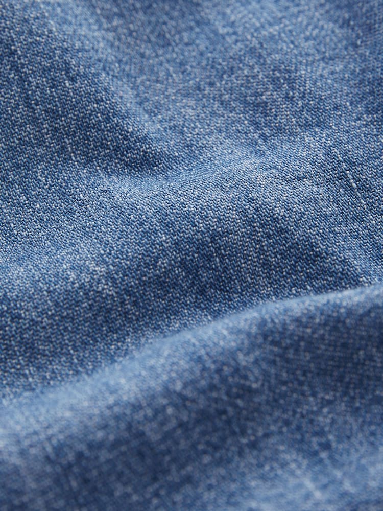 Mid Blue Short Sleeve Denim Shirt - Image 6 of 6