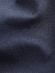 Navy Blue Slim Fit Long Sleeve Oxford Shirt - Image 8 of 8