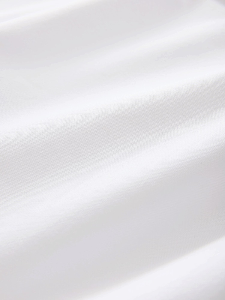 White Slim Fit Long Sleeve Oxford Shirt - Image 6 of 8