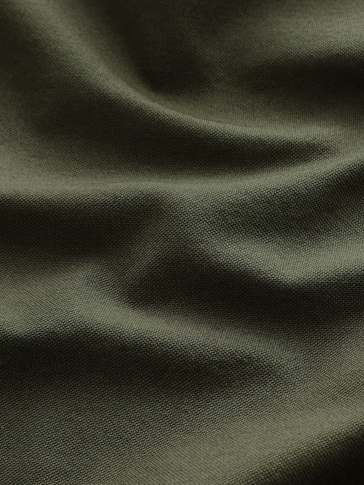 Dark Green Slim Fit Long Sleeve Oxford Shirt - Image 9 of 9