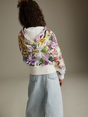 Ecru Graffiti Zip Through Hoodie (3-16yrs) - Image 3 of 7