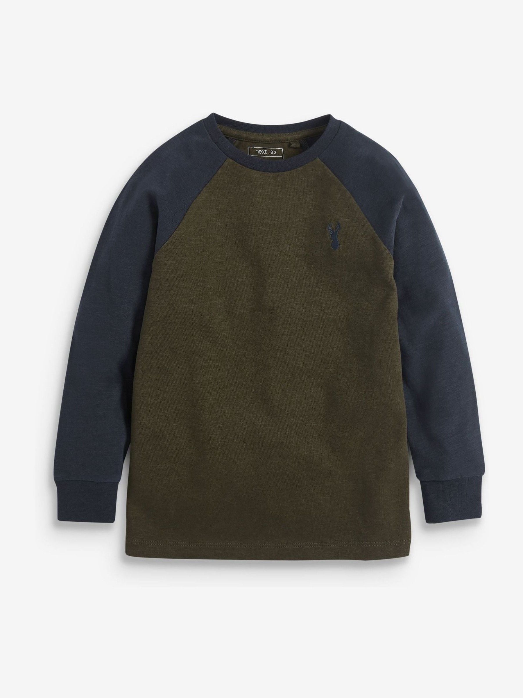 Buy Multi Long Sleeve Raglan T-Shirts 3 Pack (3-16yrs) from