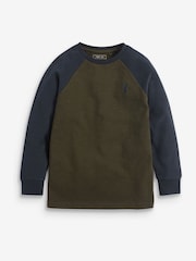 Multi Long Sleeve Raglan T-Shirts 3 Pack (3-16yrs) - Image 4 of 6